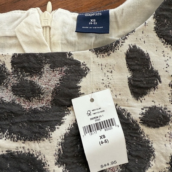 NWT GAP Kids Black and Gray Leopard Cheetah Dress | 4T-5T - Picture 3 of 3